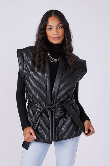 SALE - Sadie Vegan Leather Vest