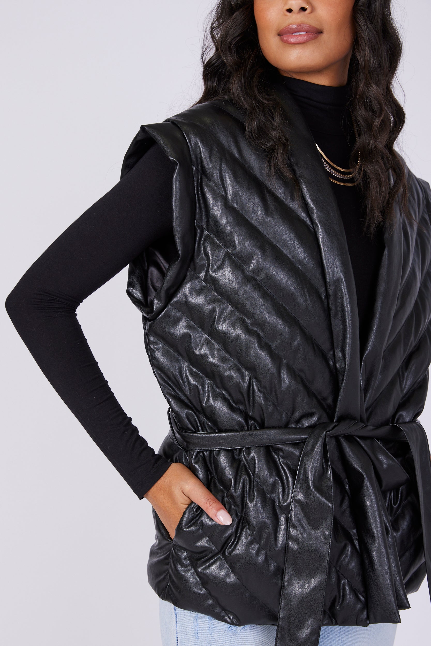 SALE - Sadie Vegan Leather Vest