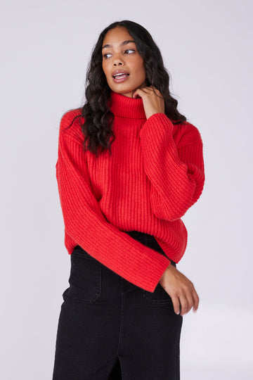 SALE - Sylvie Cropped Turtleneck Sweater