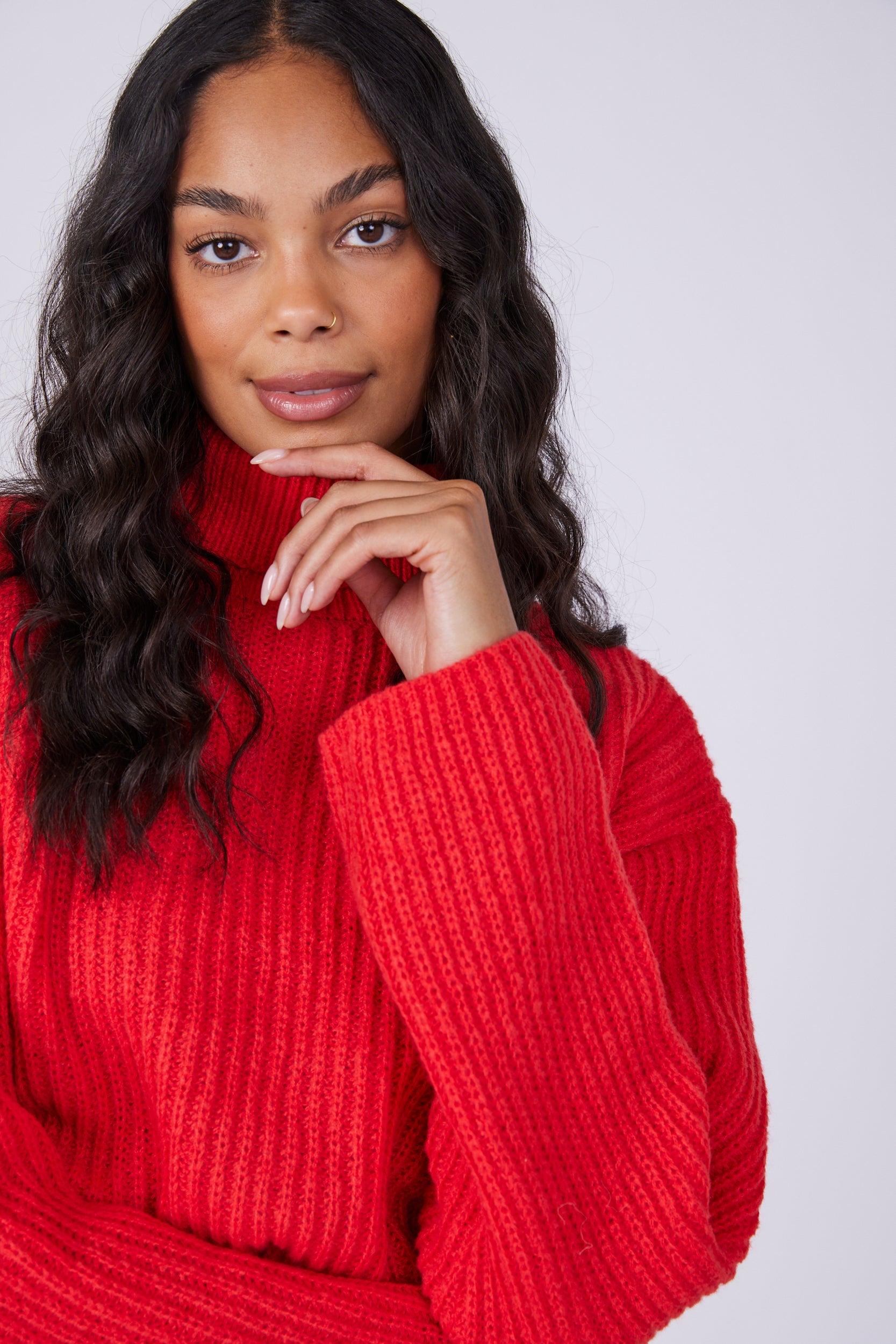 SALE - Sylvie Cropped Turtleneck Sweater