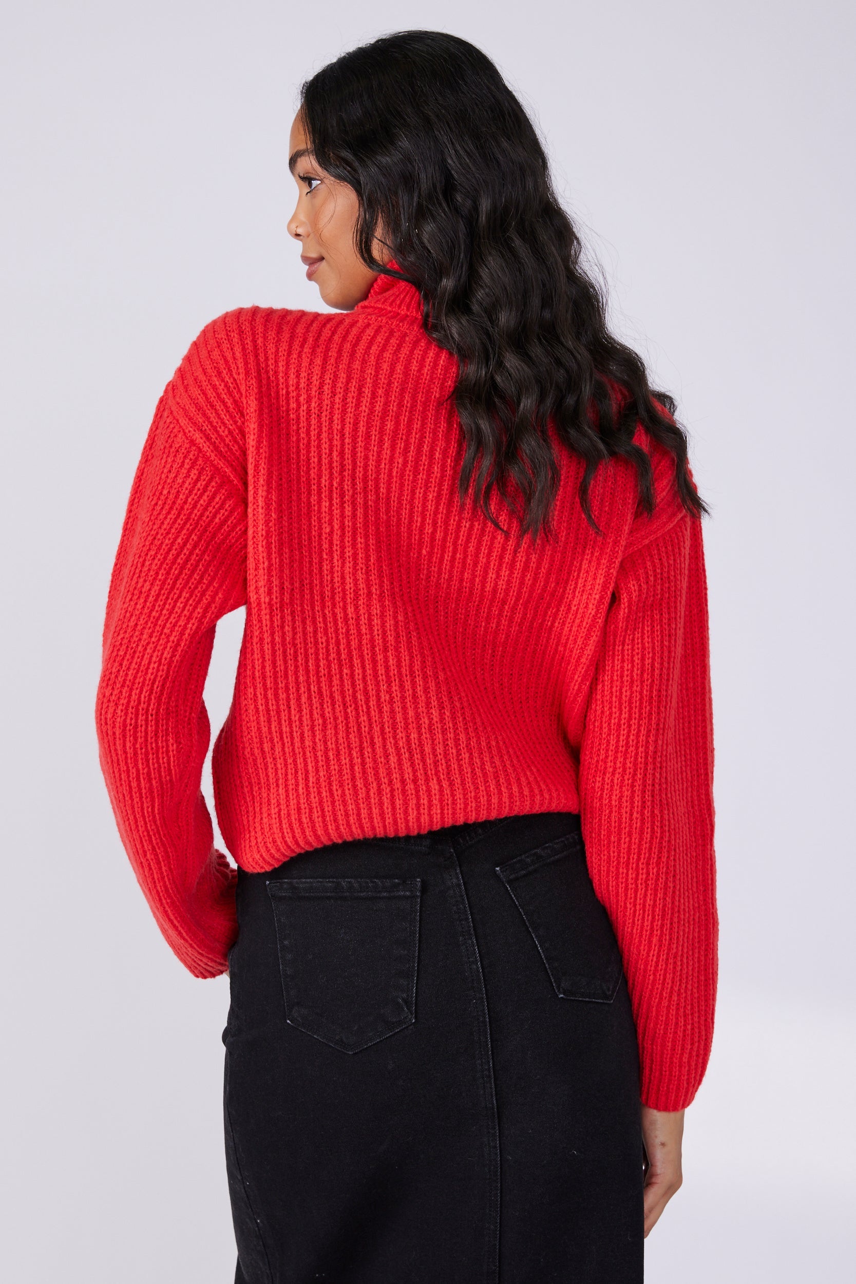 SALE - Sylvie Cropped Turtleneck Sweater