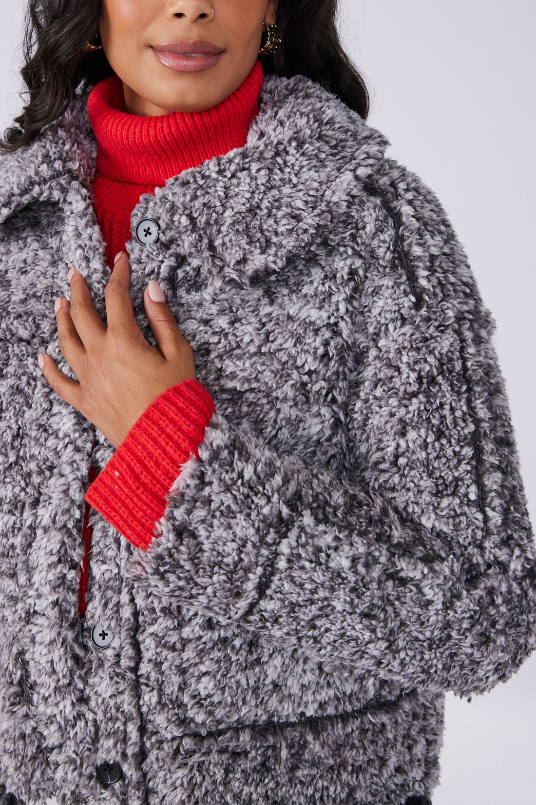 SALE - Julia Reversible Sherpa Lined Jacket