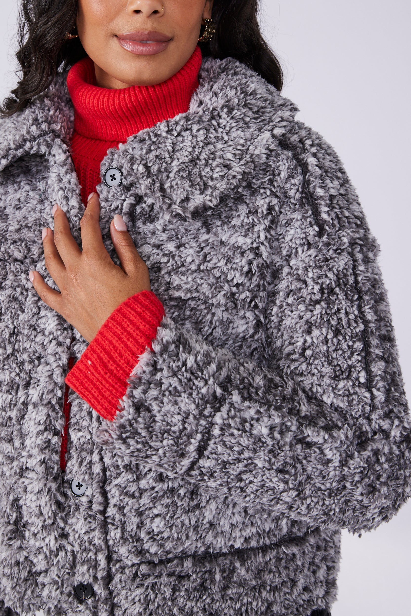 SALE - Julia Reversible Sherpa Lined Jacket