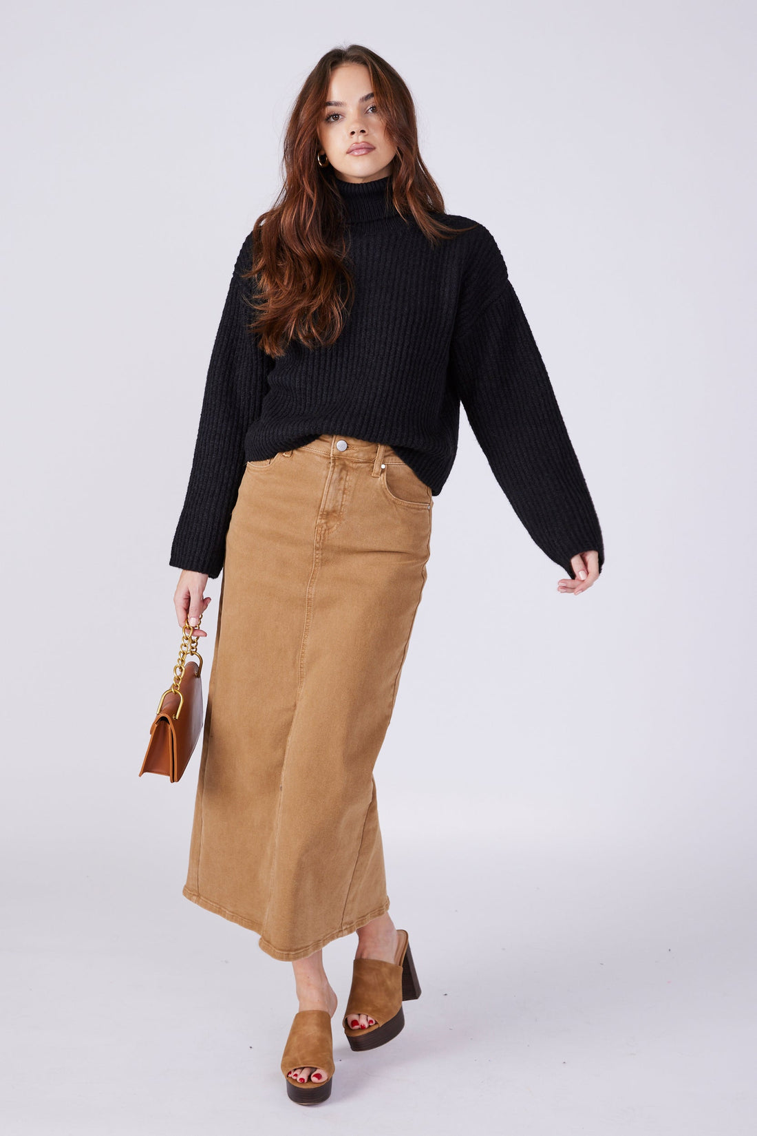 SALE - Kallie Colored Denim Skirt