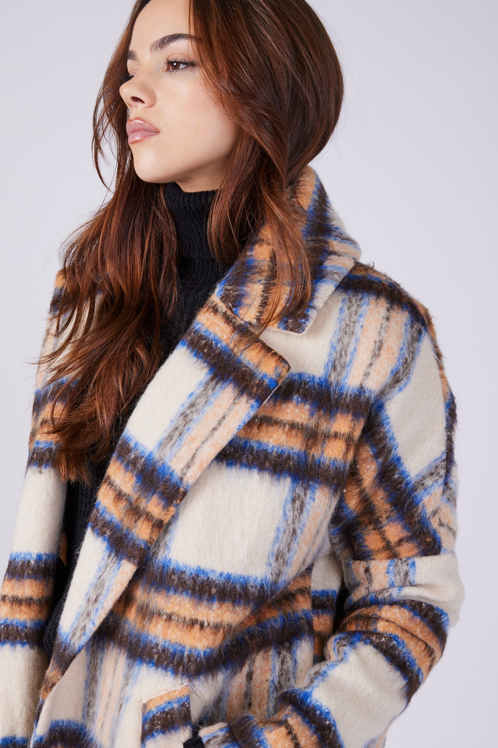 Andrea Plaid Overcoat
