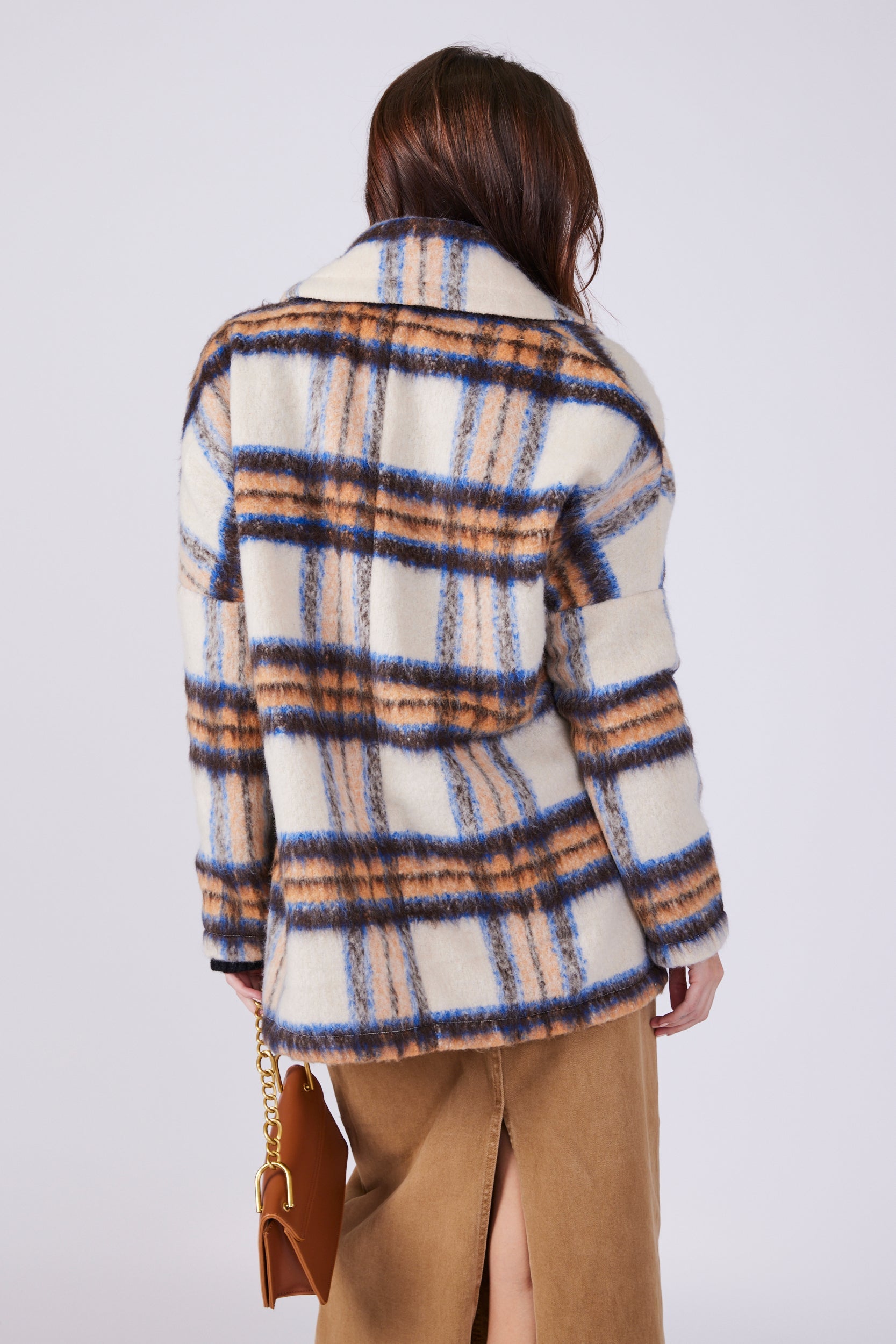 Andrea Plaid Overcoat