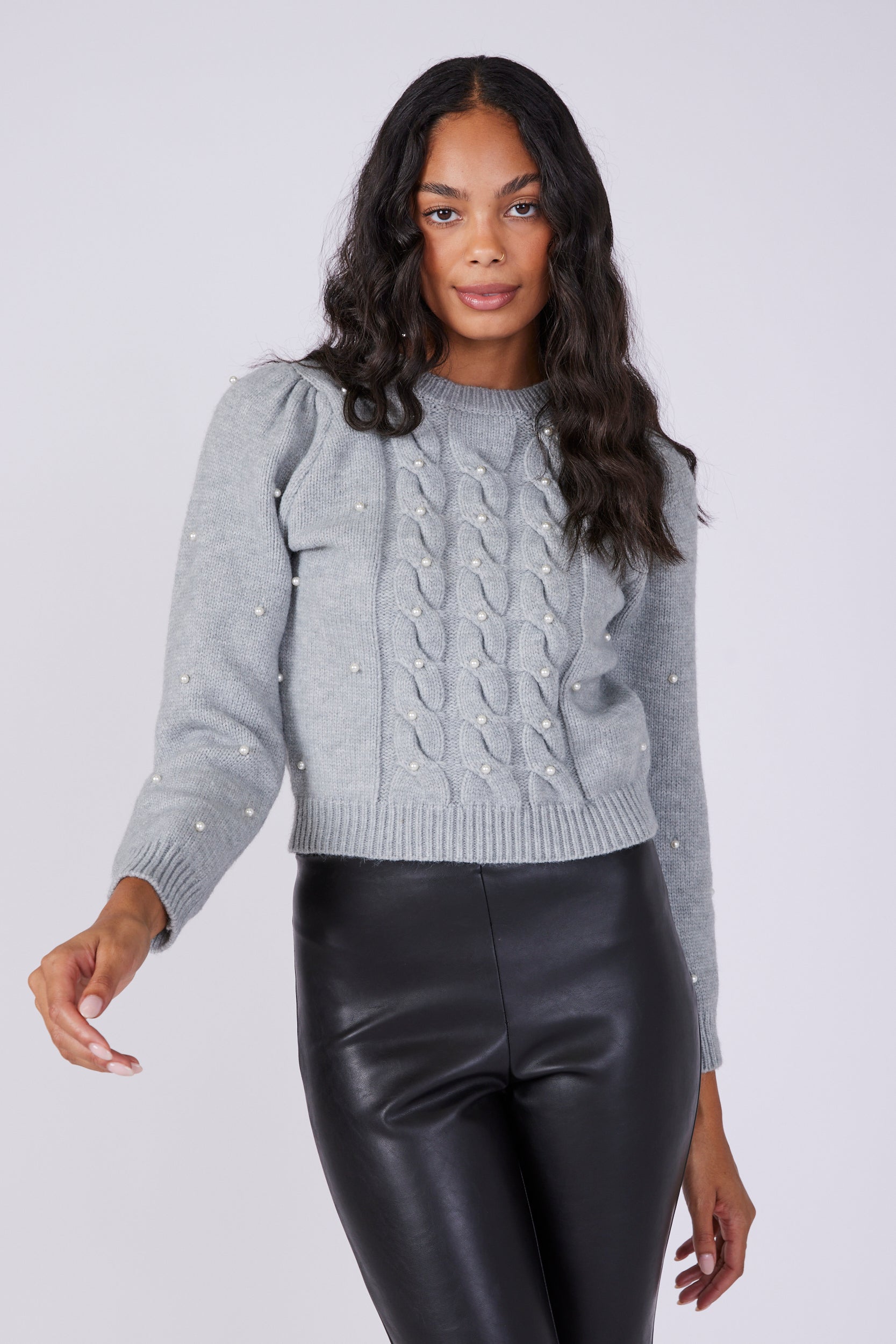 SALE - Lois Pearl Detail Sweater