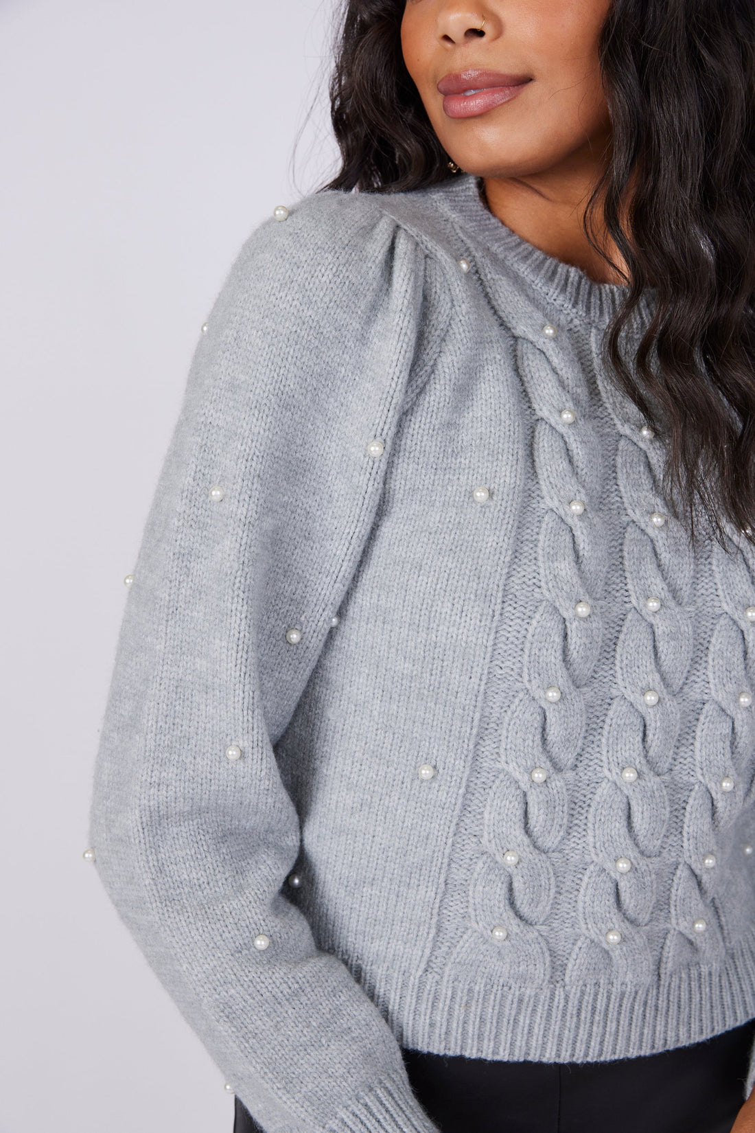 SALE - Lois Pearl Detail Sweater