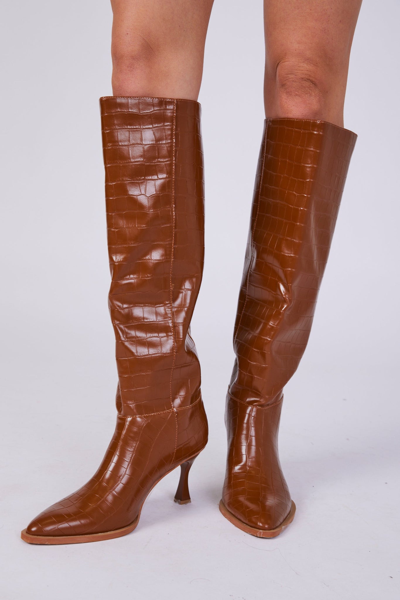 Vanessa Croc Boots