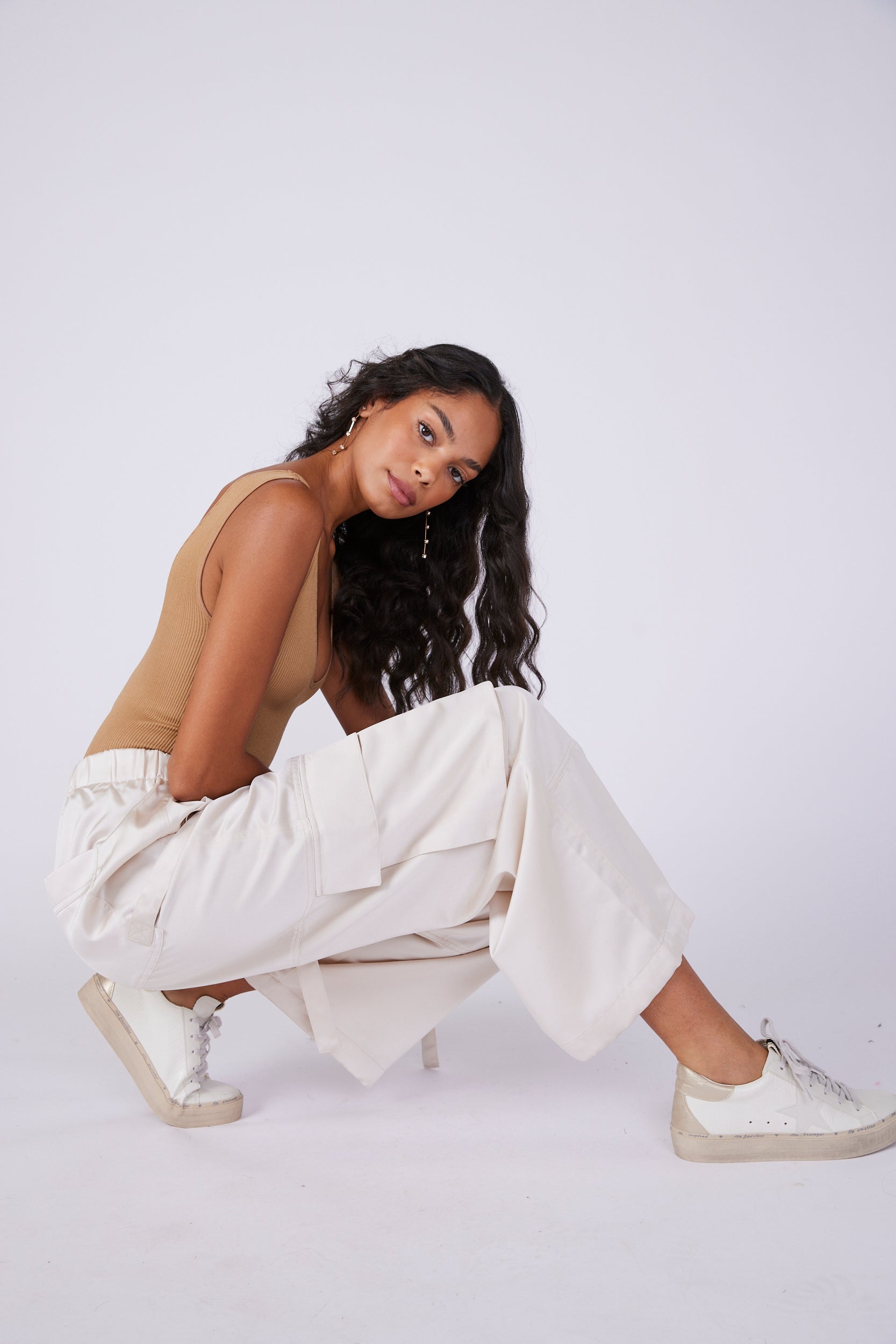 SALE - Madison Satin Cargo Pant