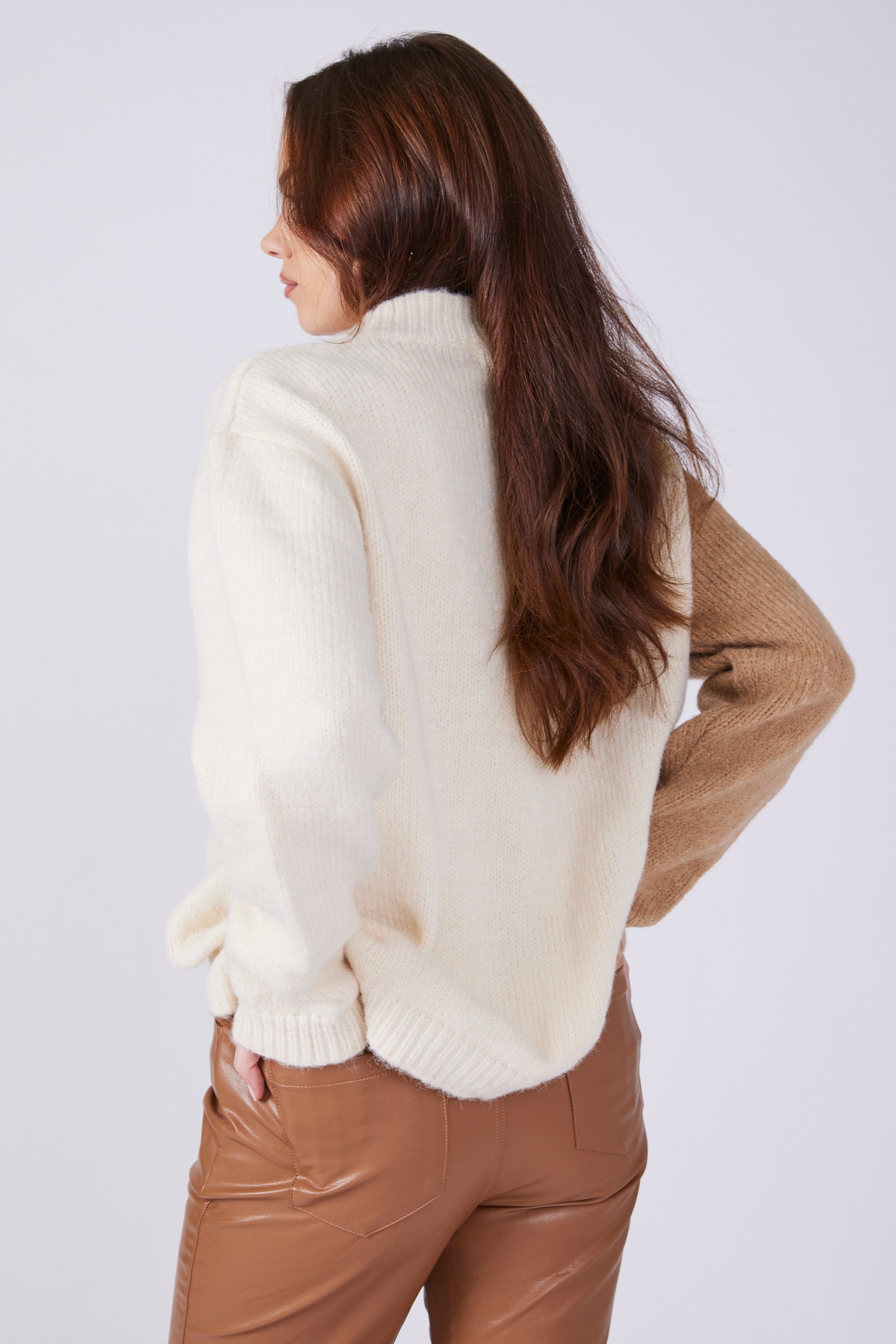 SALE - Olivia Colorblock Pocket Detail Sweater