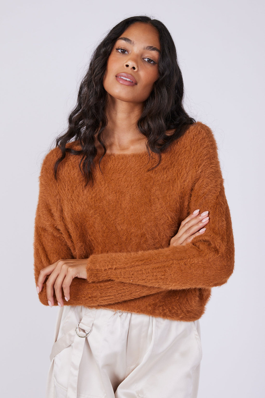 SALE - Camila Fuzzy Dolman Sleeve Sweater