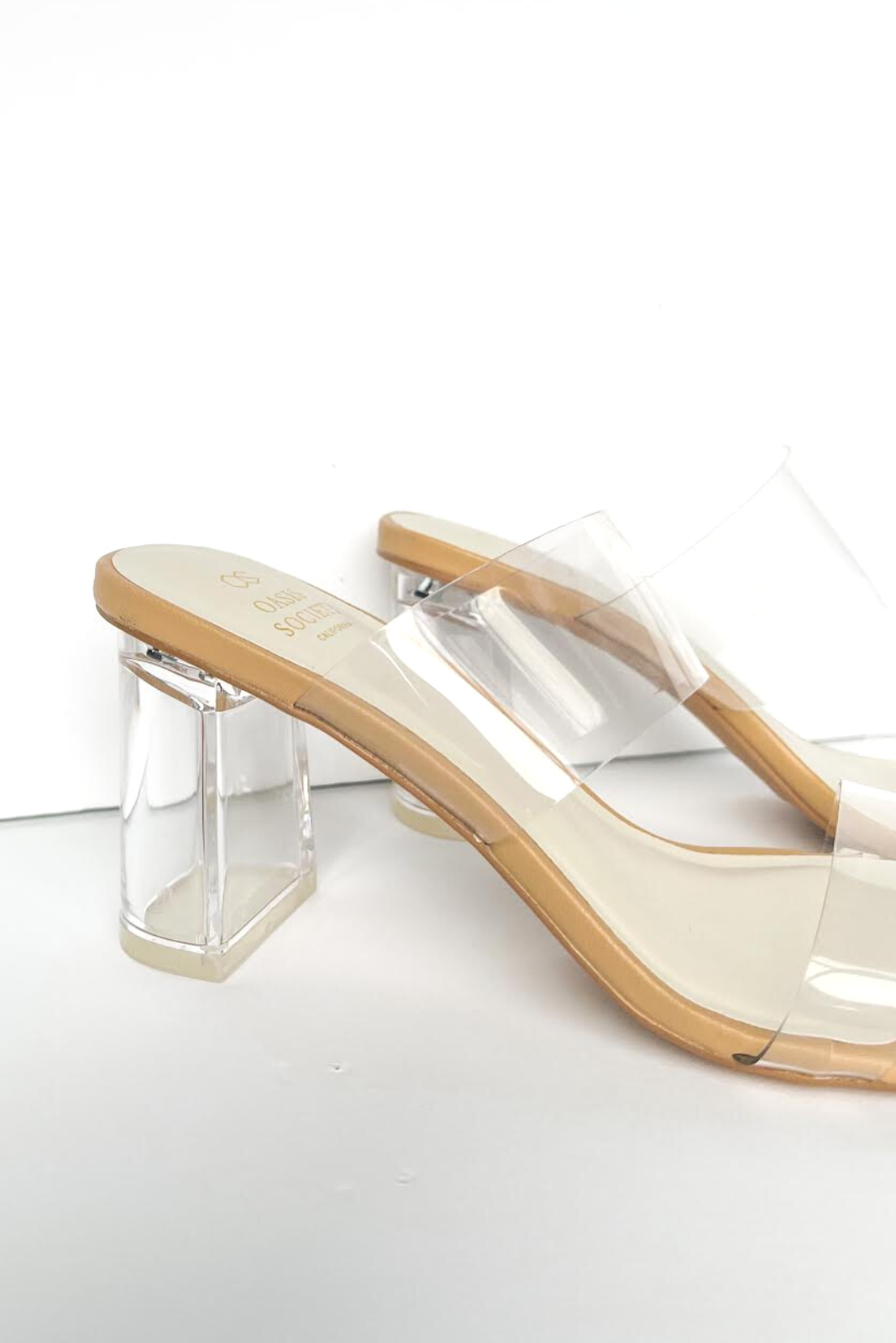 SALE - Emma Clear Block Heels