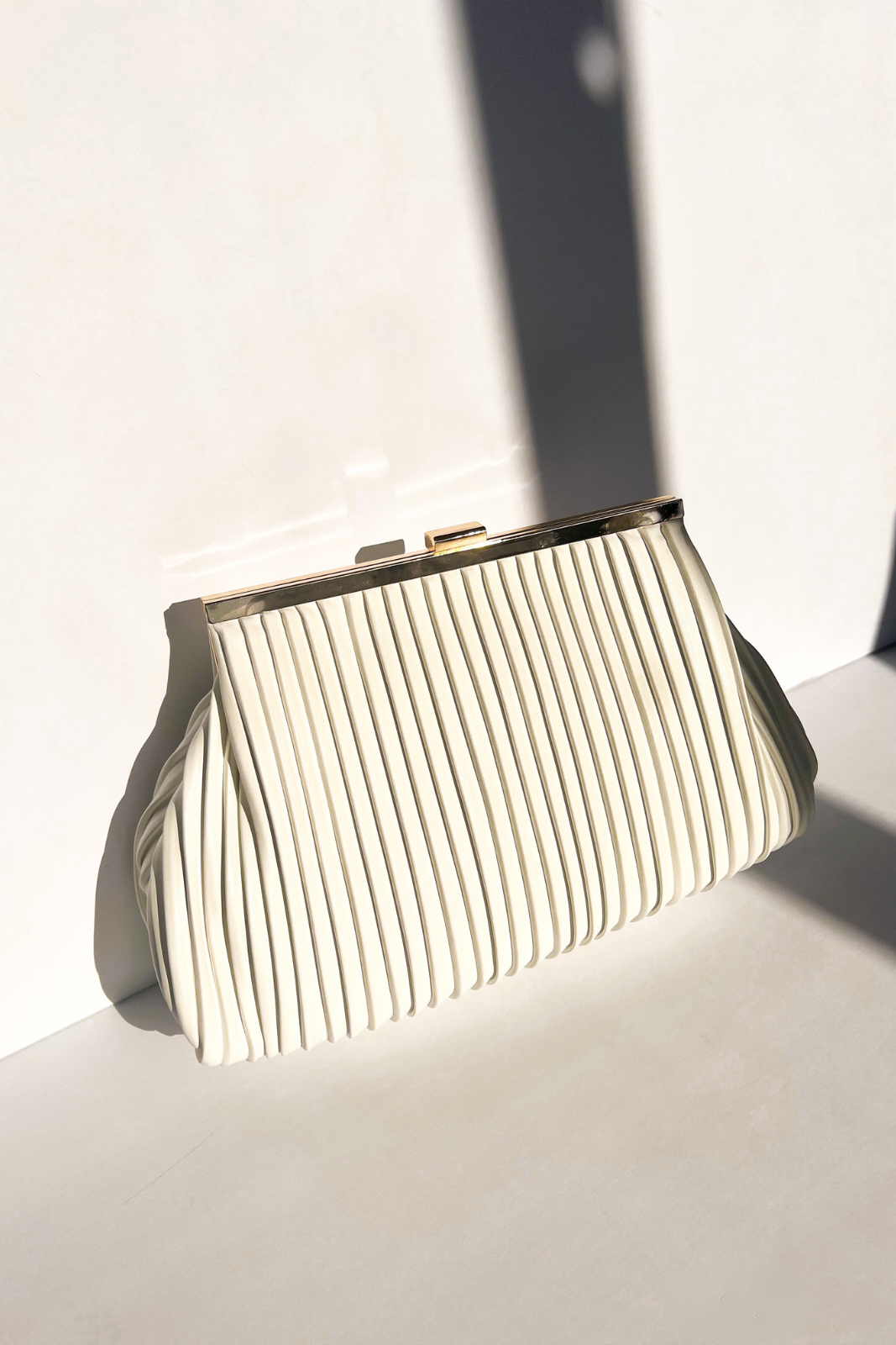Roselle Pleated Clutch