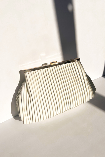 Roselle Pleated Clutch
