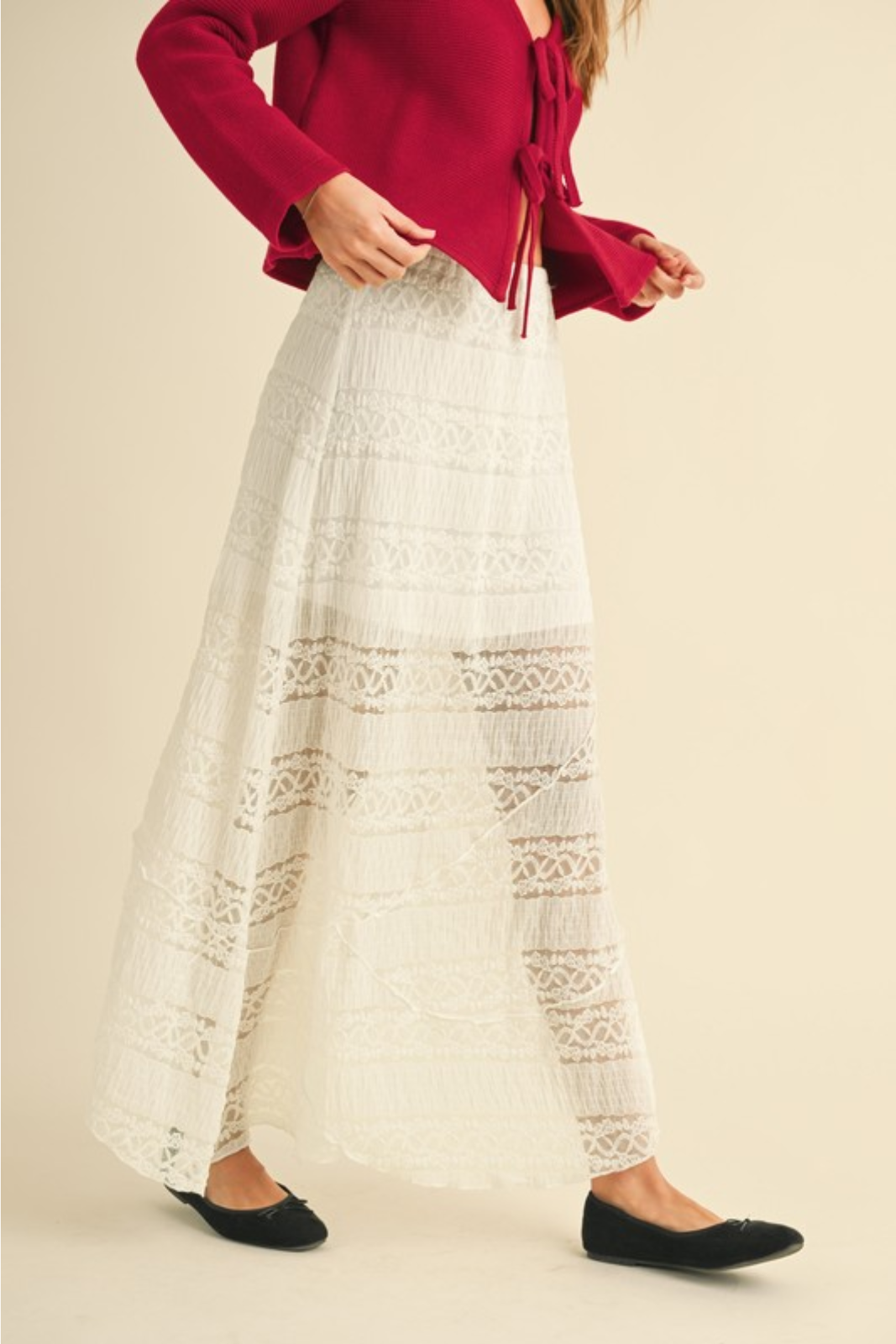 Tony Lace Maxi Skirt