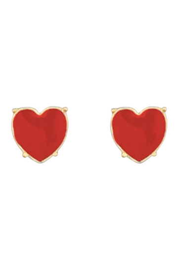Emory Heart Stud Earrings