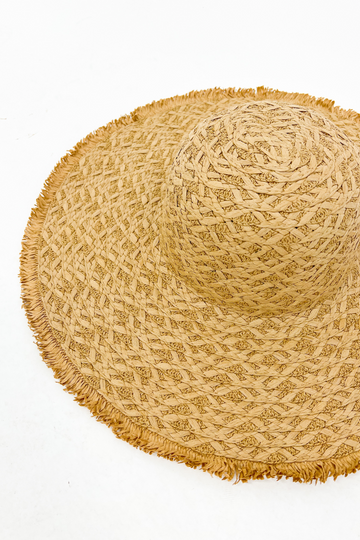 SALE - Myka Raw Edge Beach Hat
