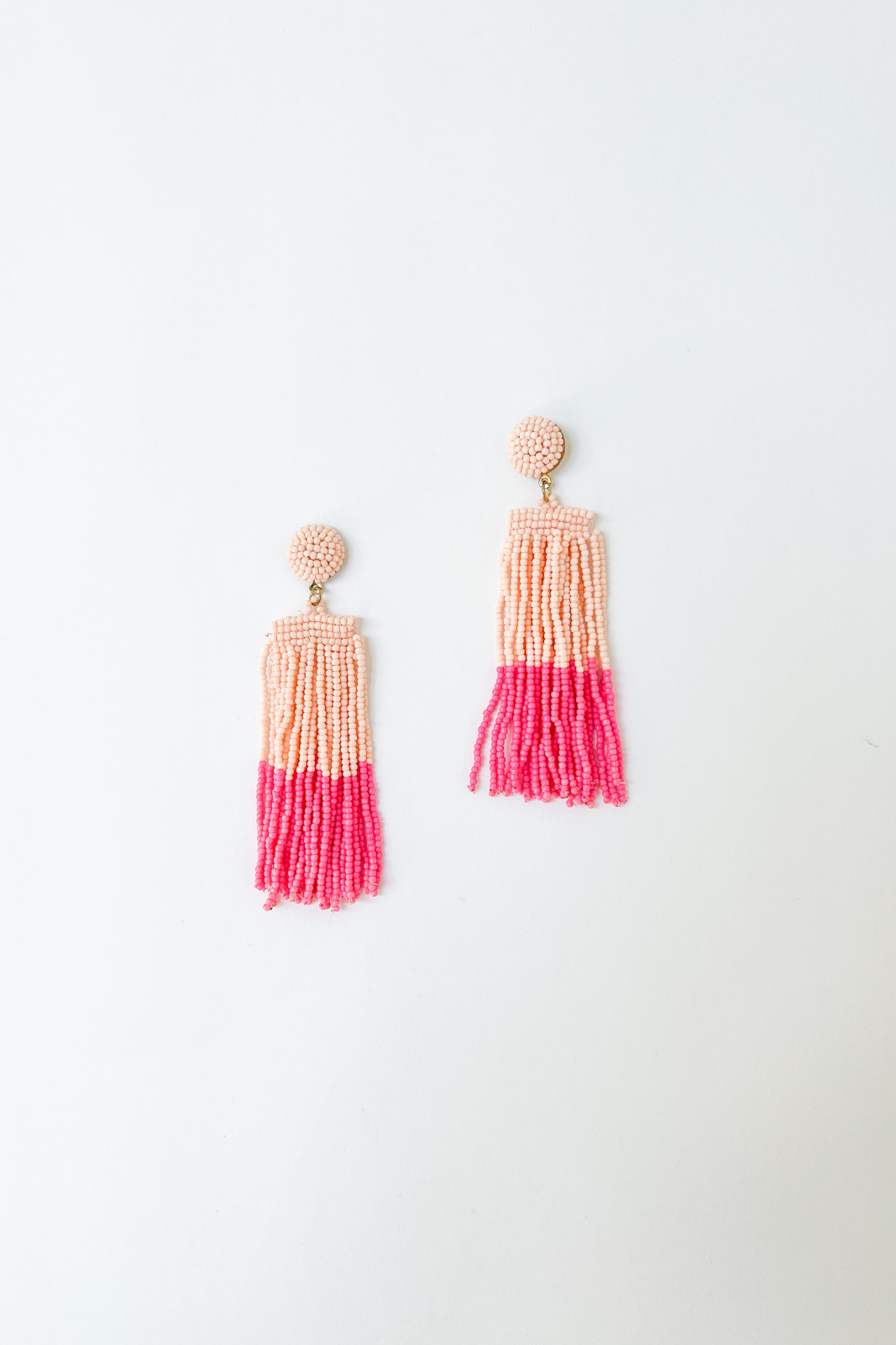 SALE - Ryan Beaded Tassel Fringe Earrings