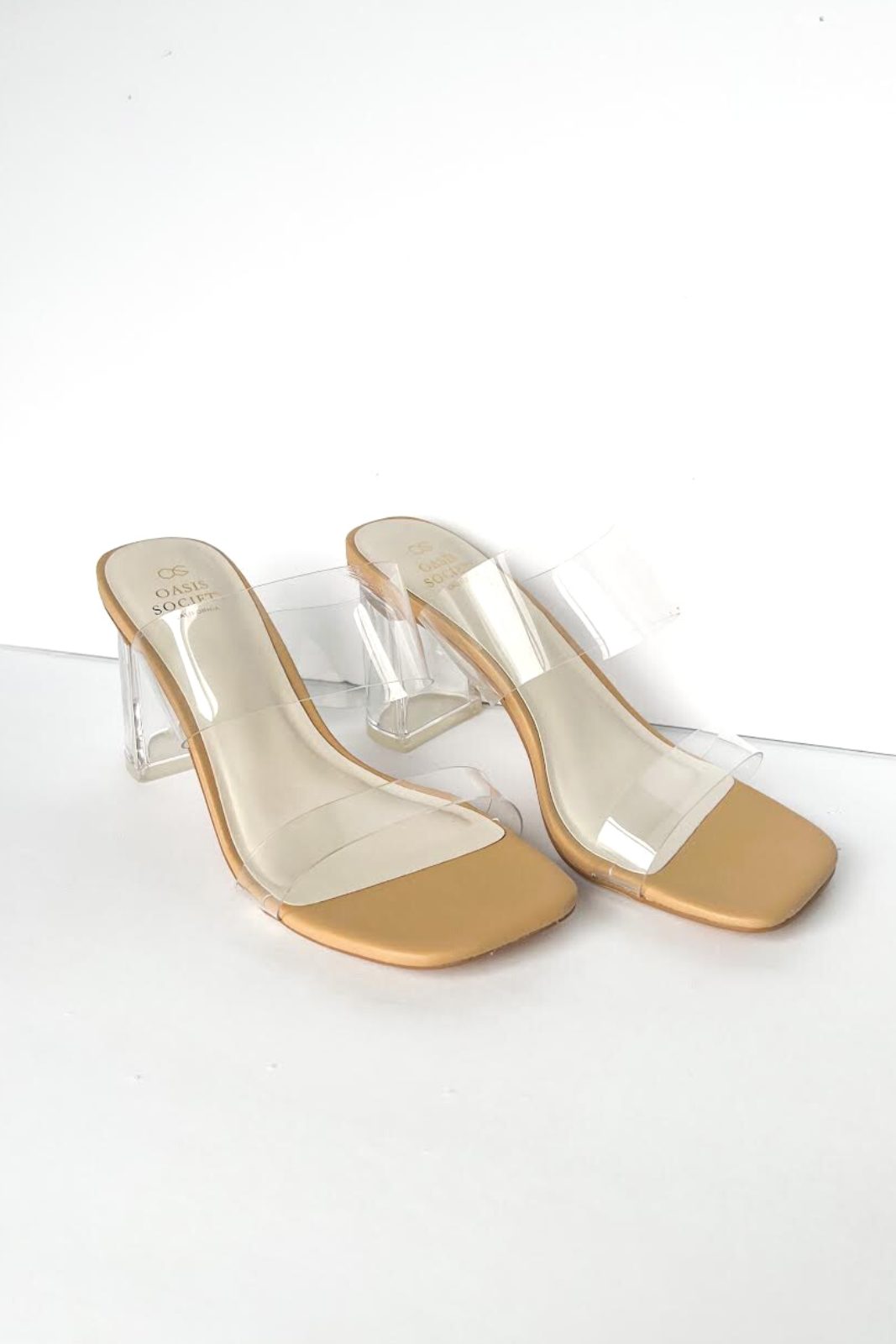 SALE - Emma Clear Block Heels