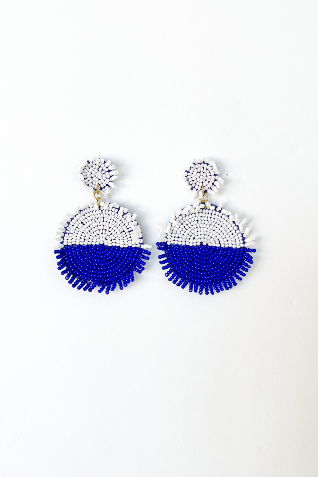 SALE - Lilian Round Beaded Earrings