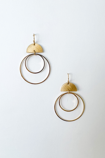 SALE - Carter Dangle Double Hoop Earrings