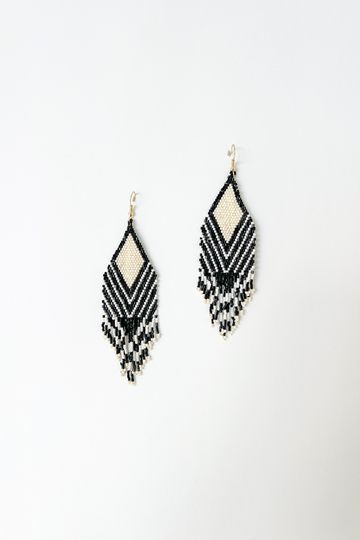 Catalina Beaded Rhombus Earring