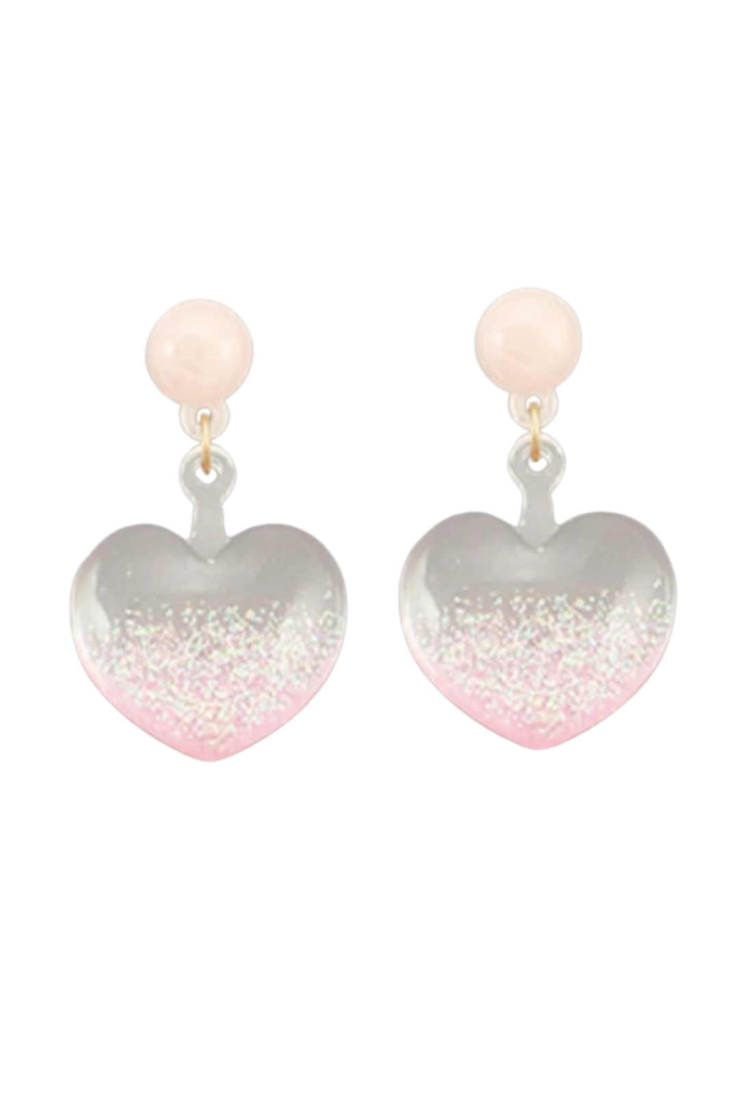 Becca Glitter Heart Earrings