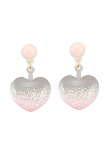 Becca Glitter Heart Earrings
