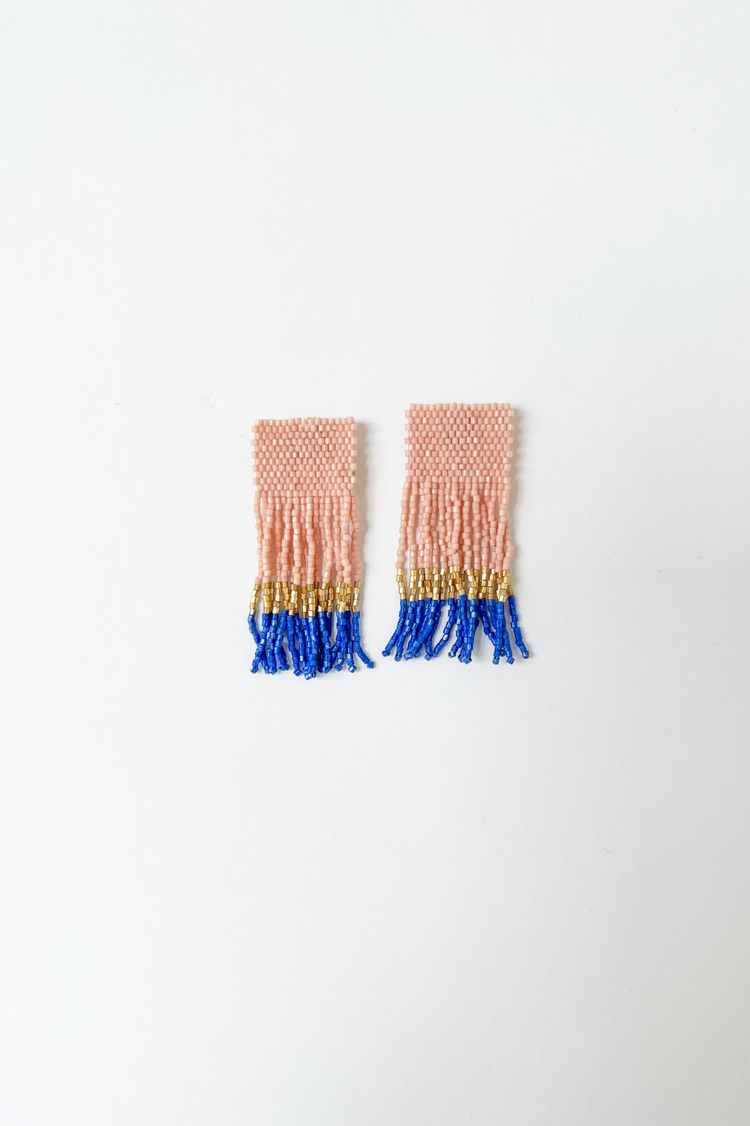SALE - Ink + Alloy Color Block Short Luxe Fringe Post Earring