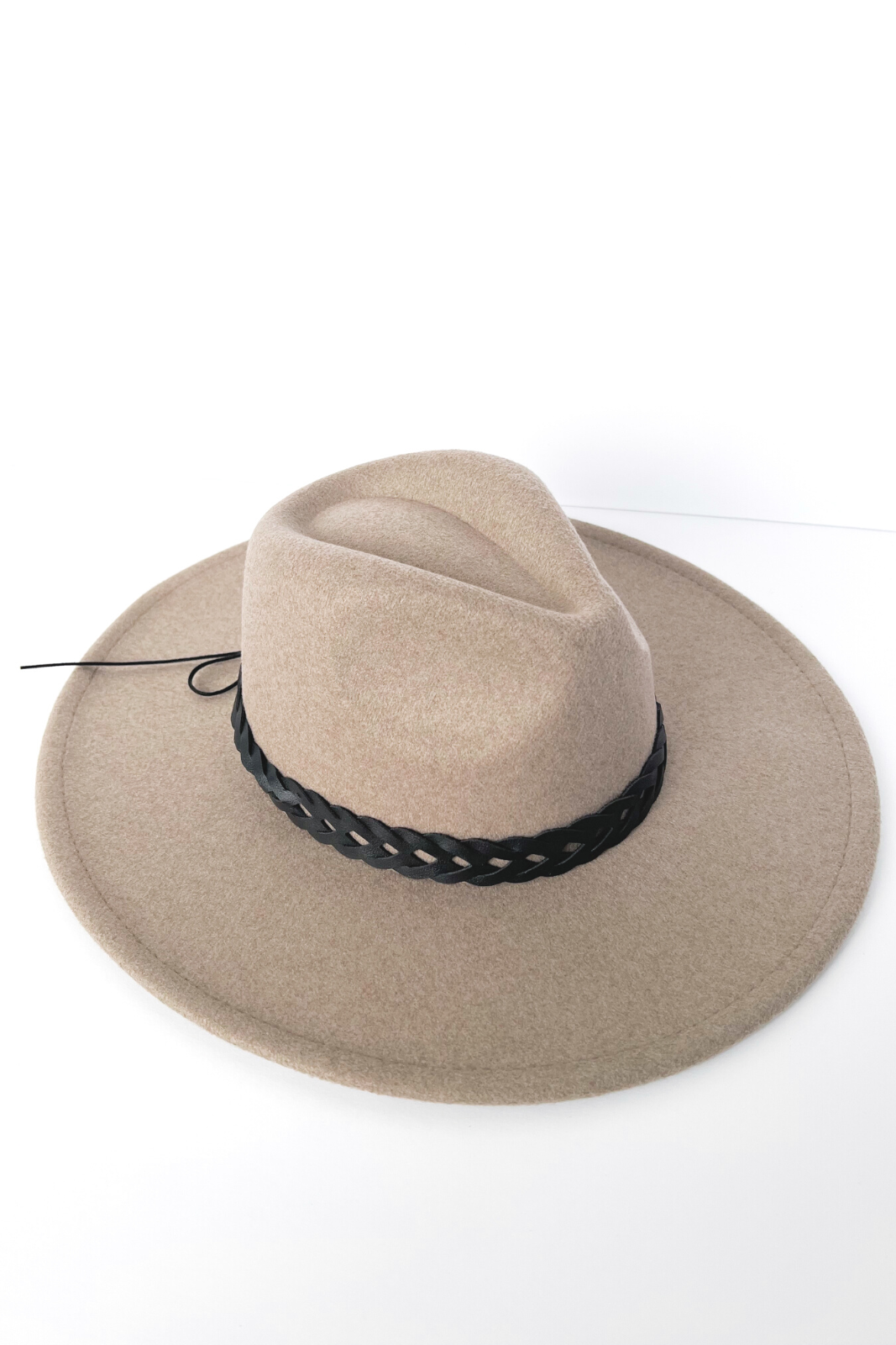 Ruby Black Braid Trim Felt Fedora
