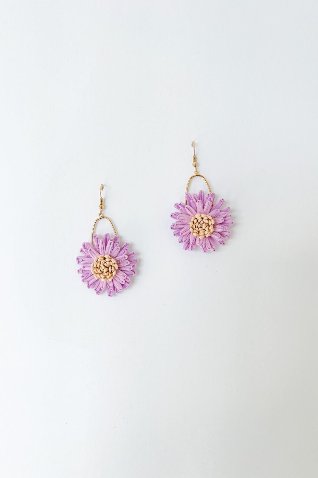 Valentina Raffia Flower Dangle Earring