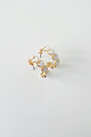 Sunny Heart Huggie Hoop