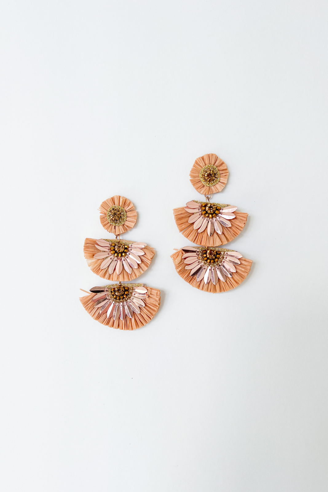 Aria Raffia Fan Earring