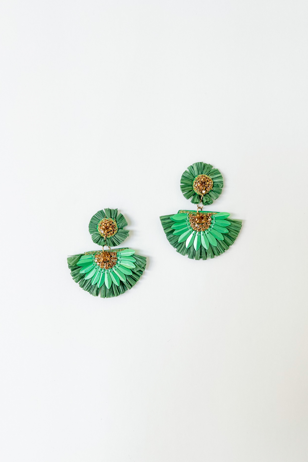 SALE - Eleanor 2 Tier Raffia Earring