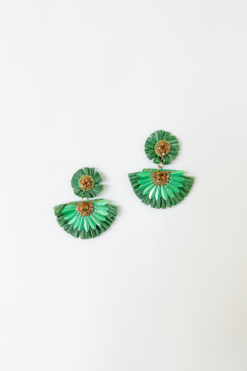SALE - Eleanor 2 Tier Raffia Earring