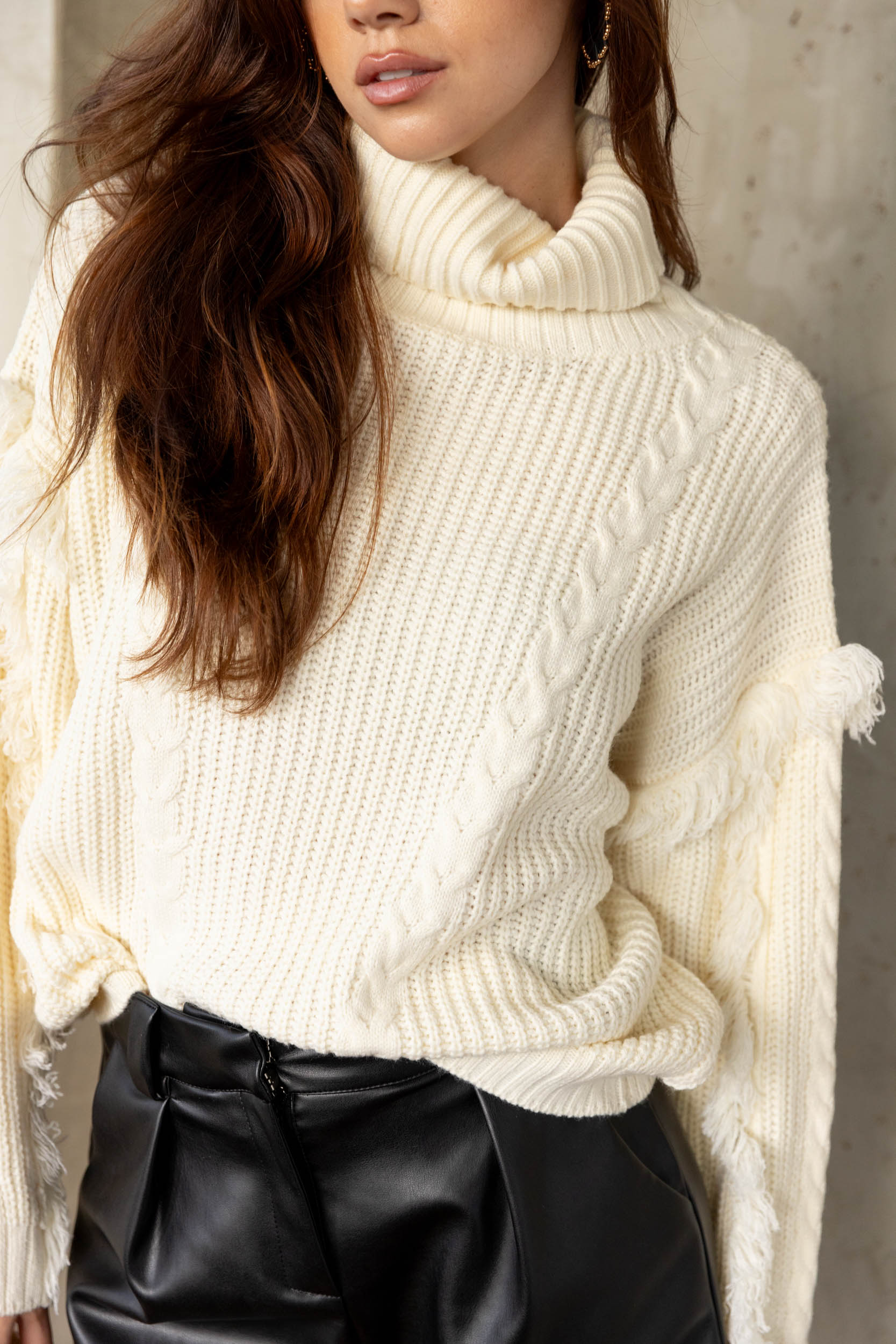 SALE - Alaina Fringe Sweater