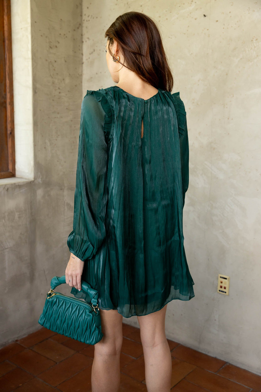 SALE - Sarah Pleated Mini Dress