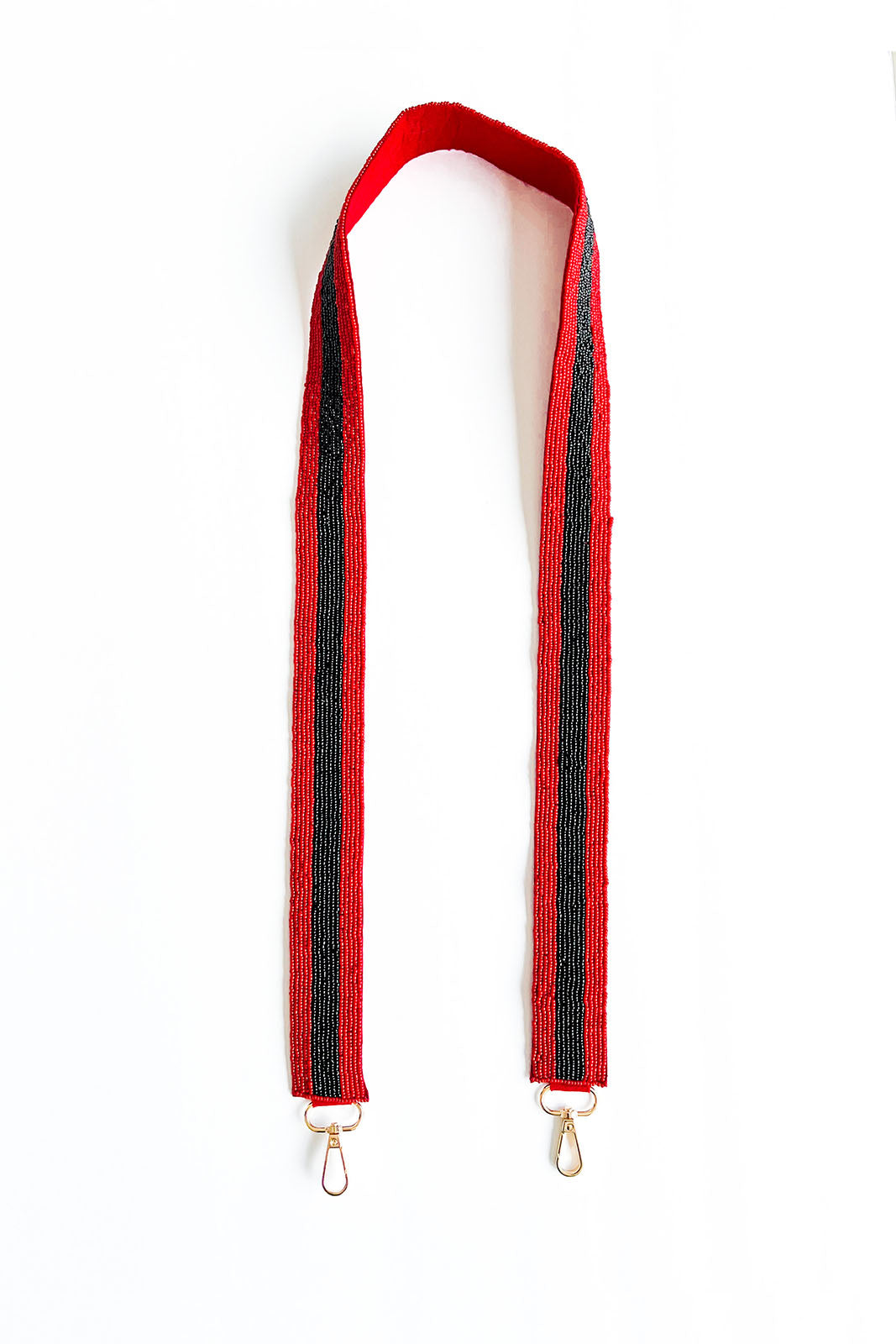 Juliana Striped Beaded Bag Strap