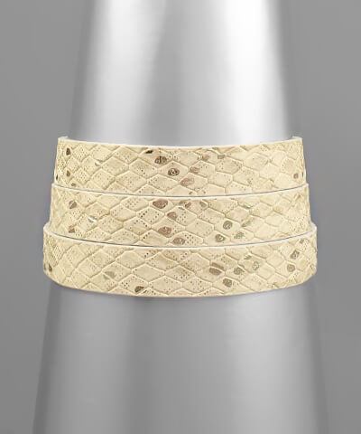 Jade Snakeskin Wrap Bracelet