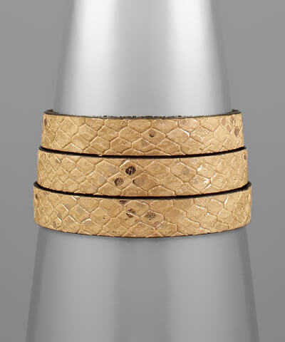 Jade Snakeskin Wrap Bracelet