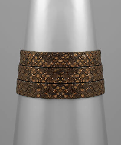 Jade Snakeskin Wrap Bracelet