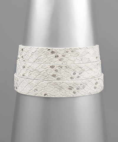 Jade Snakeskin Wrap Bracelet