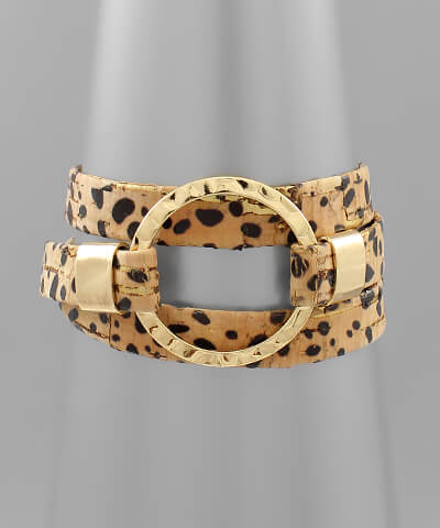 April Leopard Wrap Bracelet