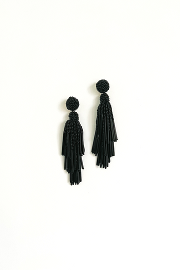 Claire Beaded Tassel Earrings