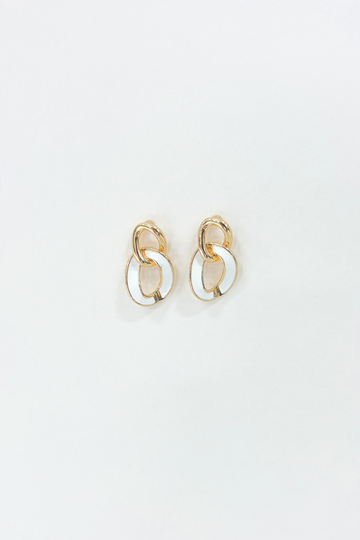 SALE - Mercy Enamel Chain Earrings