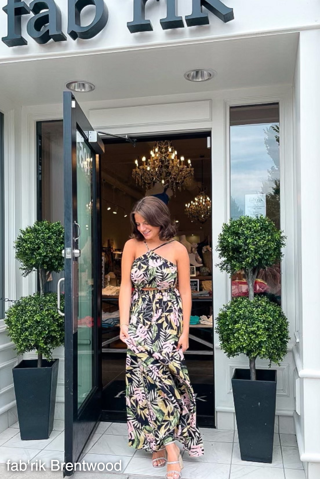 Gwen Cut Out Printed Maxi Dress