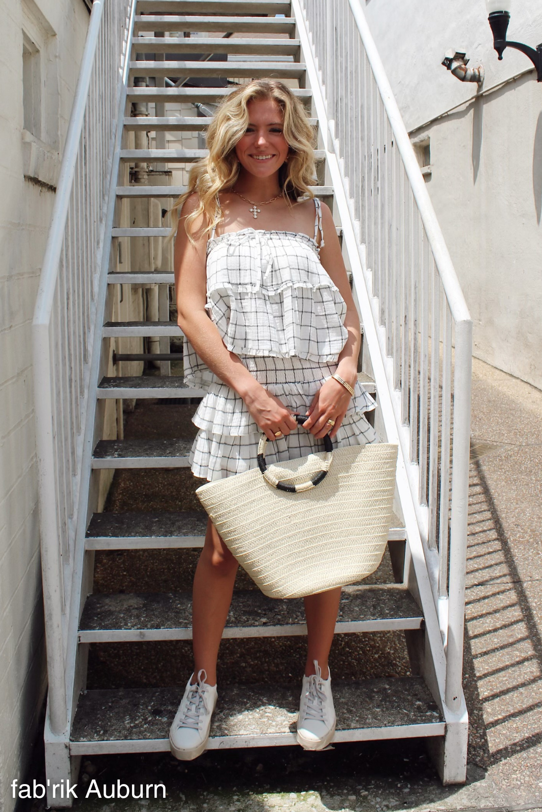 SALE - Myla Checked Tiered Tank