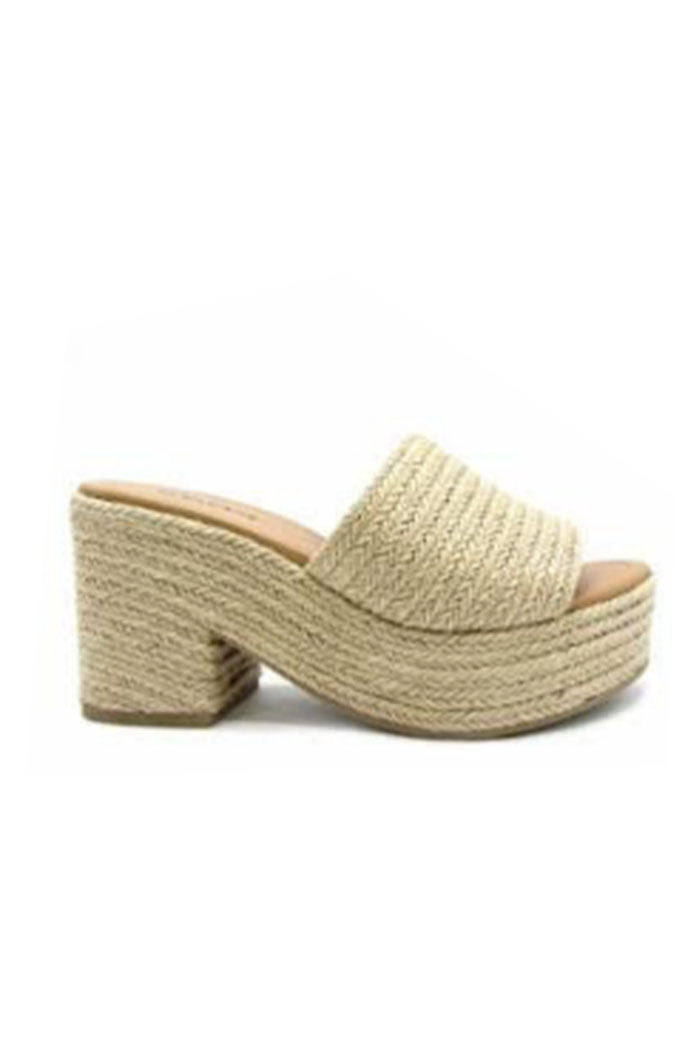 Emerson Raffia Platform Wedge