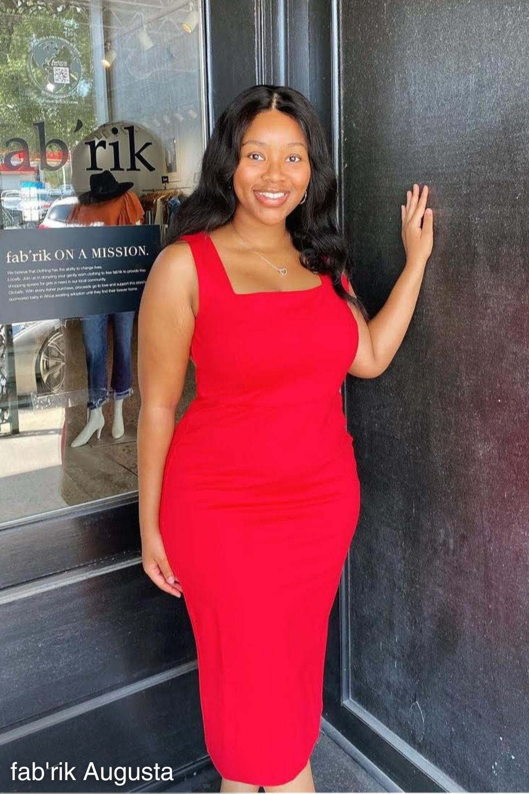 SALE - Billie Square Neck Bodycon Midi Dress